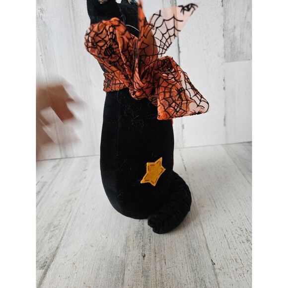 Shabby chic cat Halloween decor plush bean - Picture 6 of 9